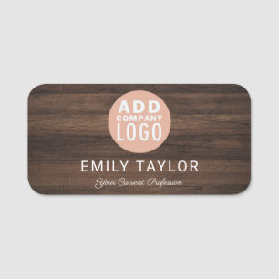 Modern Business Logo Company Employee Magnetic Name Tag