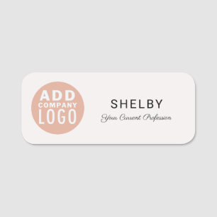 Modern Business Logo Company Employee Staff Name Tag