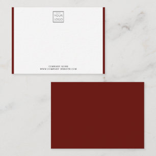 Modern Business Logo Company Name Maroon Border Card