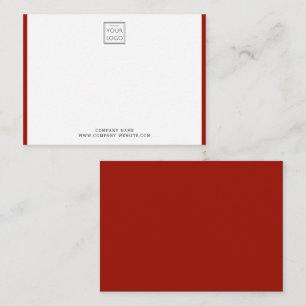 Modern Business Logo Company Name Red Border Card