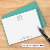 Modern Business Logo Company Name Teal Border