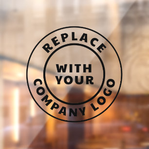 Modern Business Logo Company Showroom Window Cling