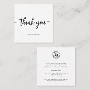 Modern Business Logo Company Thank You Card