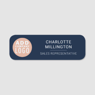 Modern Business Logo Corporate Employee Name Tag