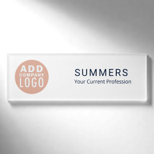 Modern Business Logo Corporate Employees Name Tag