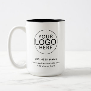 Modern Business Logo Corporate Promotional Custom Two-Tone Coffee Mug