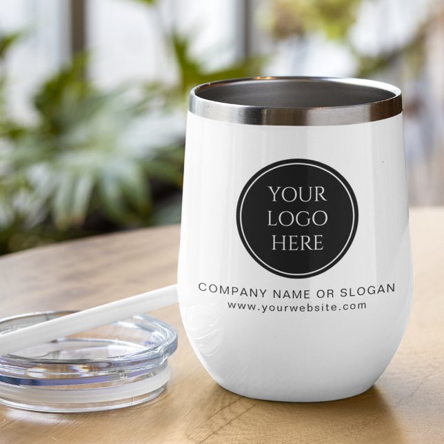 Modern Business Logo Corporate Promotional Minimal (Modern Business Logo Corporate Promotional Minimal Thermal Wine Tumbler)