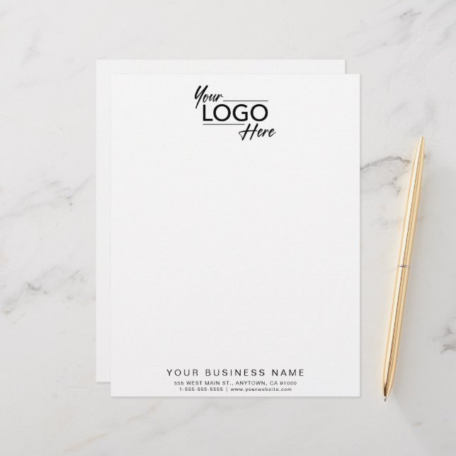 Modern Business Logo Custom Letterhead (Front/Back In Situ)