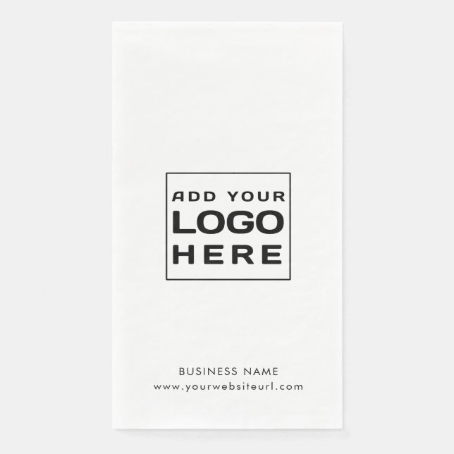 Modern Business Logo Elegant Custom Napkin (Front)