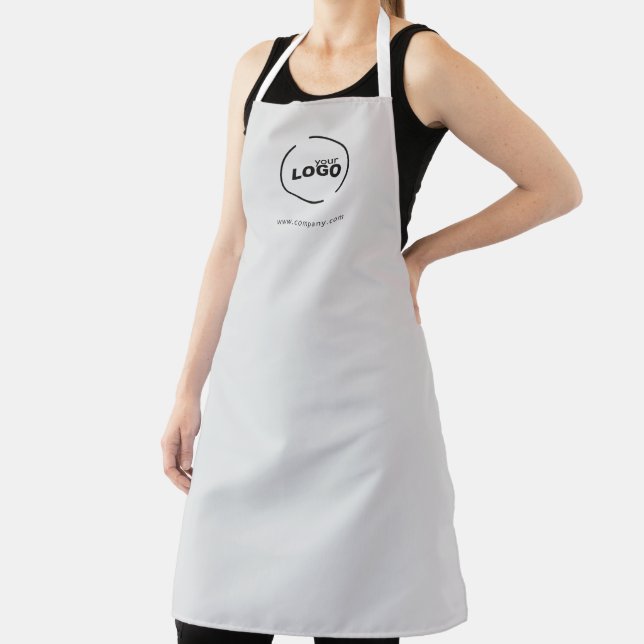 Modern Business Logo Employee Light Grey Apron (Insitu)