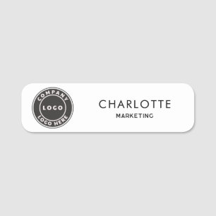 Modern Business Logo Employee Magnetic Name Tag