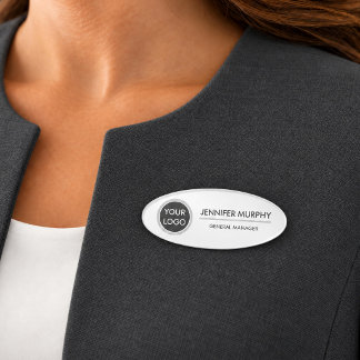 Modern Business Logo Employee Name Tag