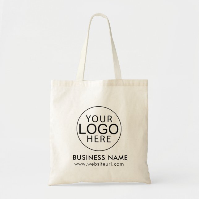 Modern Business Logo Employees Custom Tote Bag (Front)