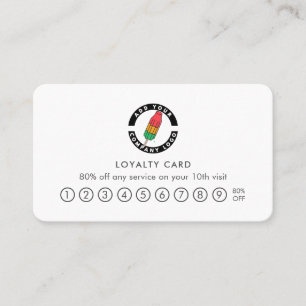 Modern Business Logo Handmade Company Loyalty Card