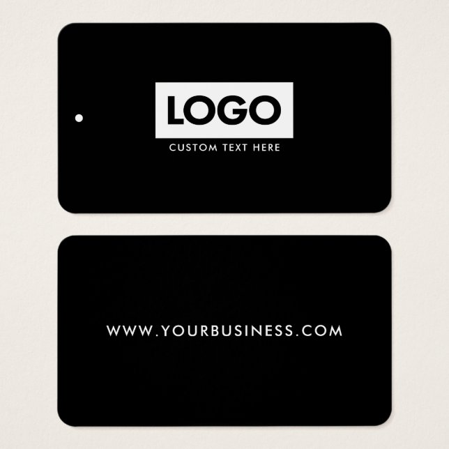 Modern Business Logo Label Clothing Hang Tag (Front & Back)