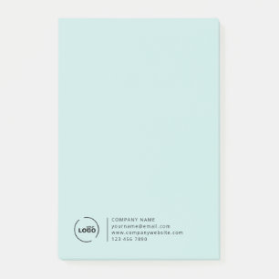 Modern Business Logo Light Turquoise Post-it Notes