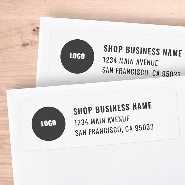 Modern Business Logo Mailing Return Address (Creator Uploaded)