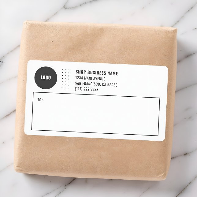 Modern Business Logo Mailing Shipping Labels (Creator Uploaded)