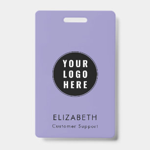 Modern Business Logo Minimalist Employees Custom ID Badge