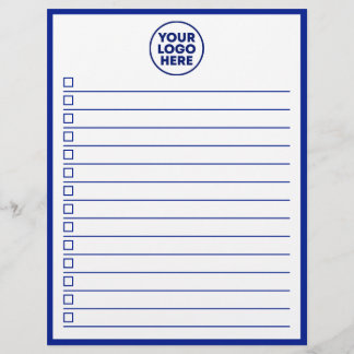 Modern Business Logo Navy Blue To Do List Flyer