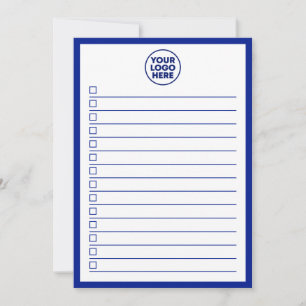 Modern Business Logo Navy Blue To Do List Invitation