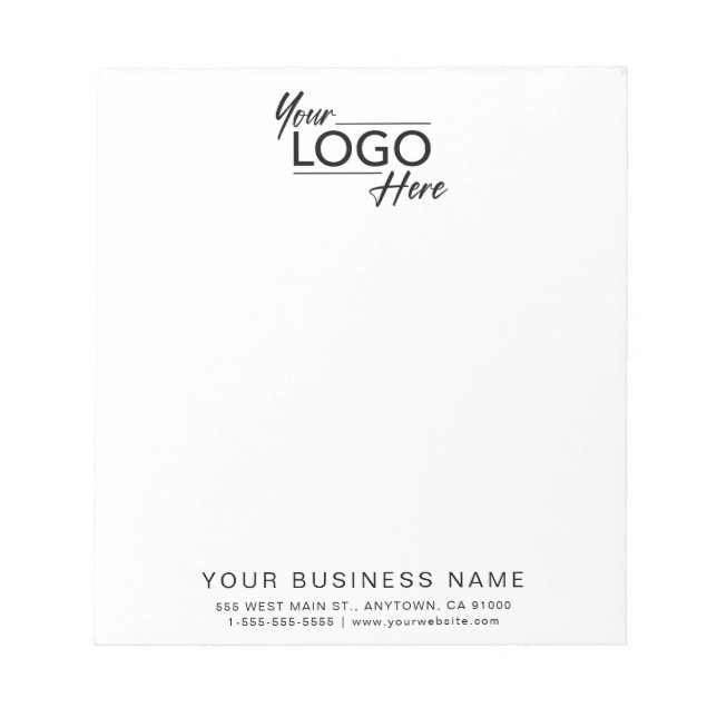 Modern Business Logo Notepad (Front)