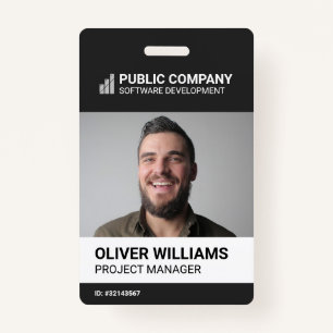 Modern Business Logo Photo Employee ID Badge