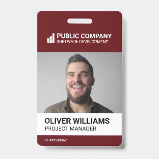 Modern Business Logo Photo Employee ID Badge