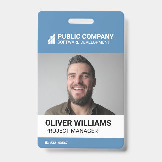 Modern Business Logo Photo Employee ID Badge