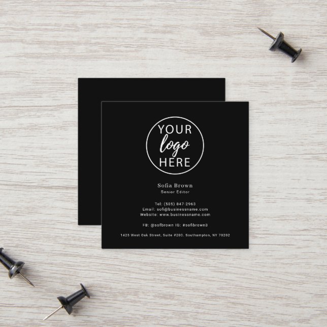 Modern Business Logo Professional Calling Card (Front/Back In Situ)