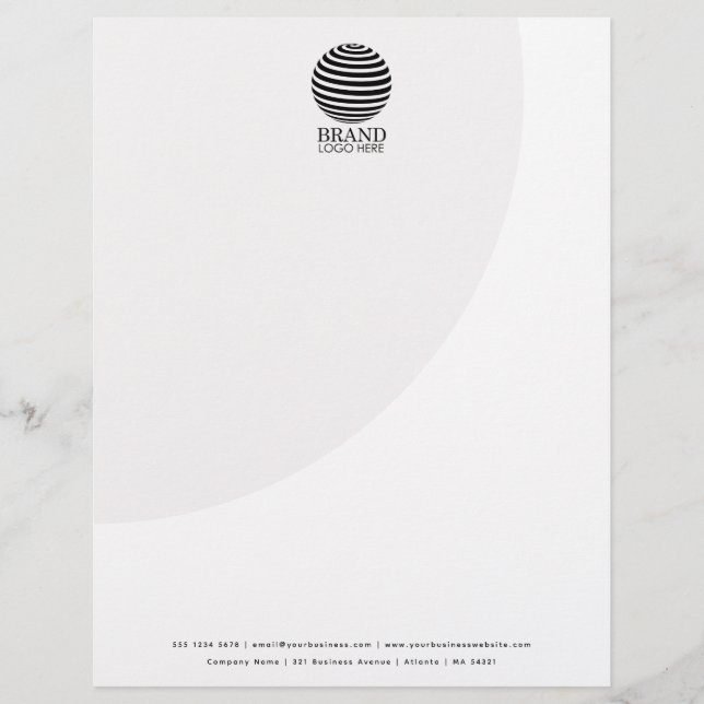 Modern Business Logo Professional Letterhead (Front)