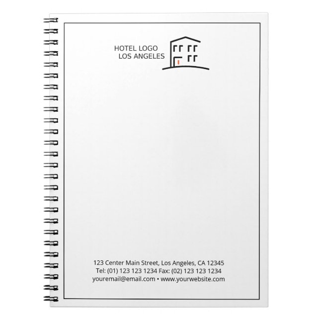 Modern Business Logo Promotional Notebook (Front)