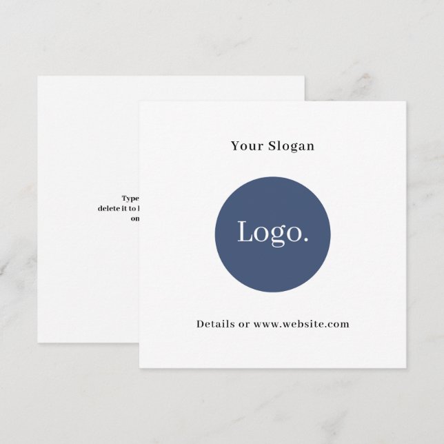 Modern Business Logo Promotional Stationery Card (Front/Back)