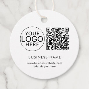 Modern Business Logo QR Code Company Event Favour Tags