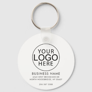 Modern Business Logo QR Code Promotional Custom Key Ring