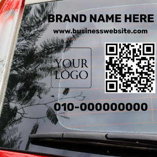 Modern Business Logo QR Code Truck Car Door Window Cling