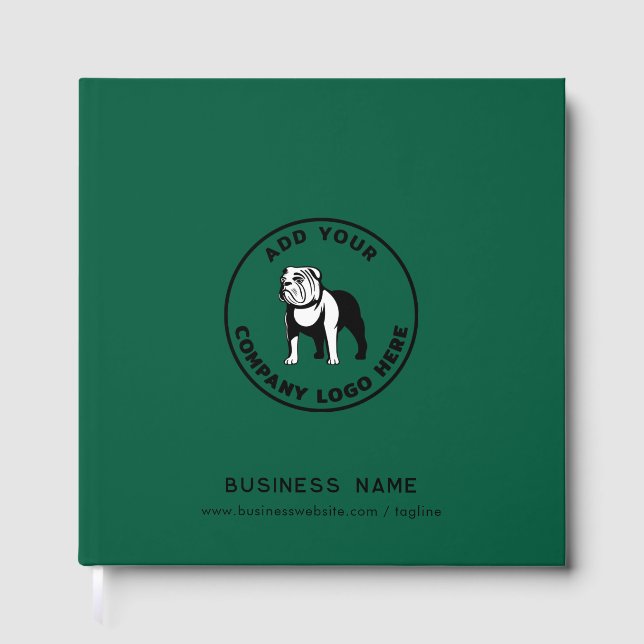 Modern Business Logo Simple Elegant Custom Guest Book (Front)