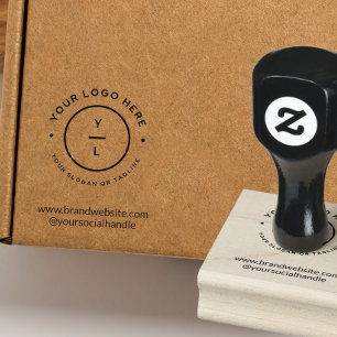 Modern Business Logo Social Media Brand Packaging  Rubber Stamp
