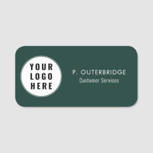 Modern Business Logo Staff Employees Custom Name Tag