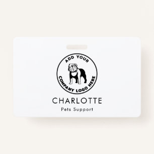 Modern Business Logo Vet Tech Custom ID Badge