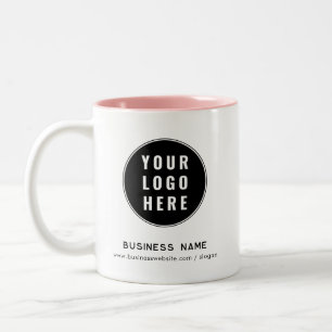 Modern Business Logo Website Company Promotional Two-Tone Coffee Mug
