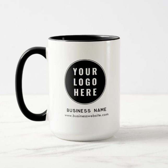 Modern Business Logo Website Custom Promotional Mug (Left)