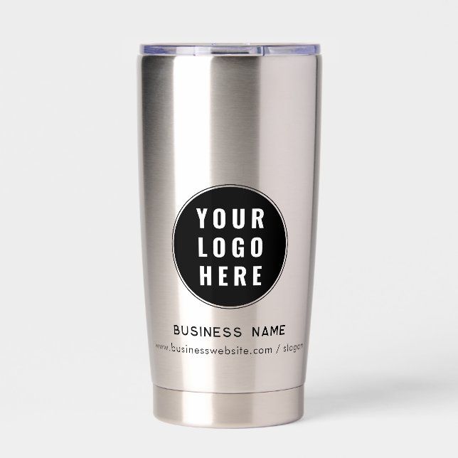 Modern Business Logo Website Promotional Custom Insulated Tumbler (Front)