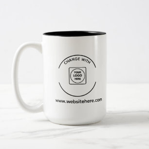 Modern Business Logo Website Two Tone Mug