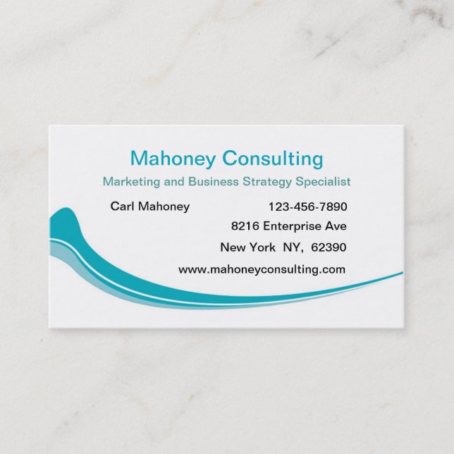 Modern Business Marketing Consulting Business Card (Front)