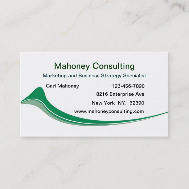 Modern Business Marketing Consulting Card (Front)