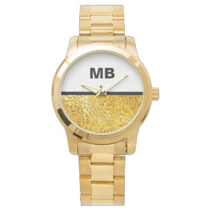 Modern Business Men's Monogram Watch