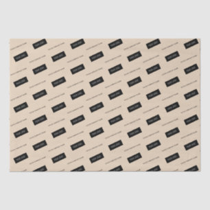 Modern Business Name Logo Packaging Beige Tissue Paper