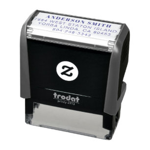 Modern Business Partners Name Return Address Self-inking Stamp