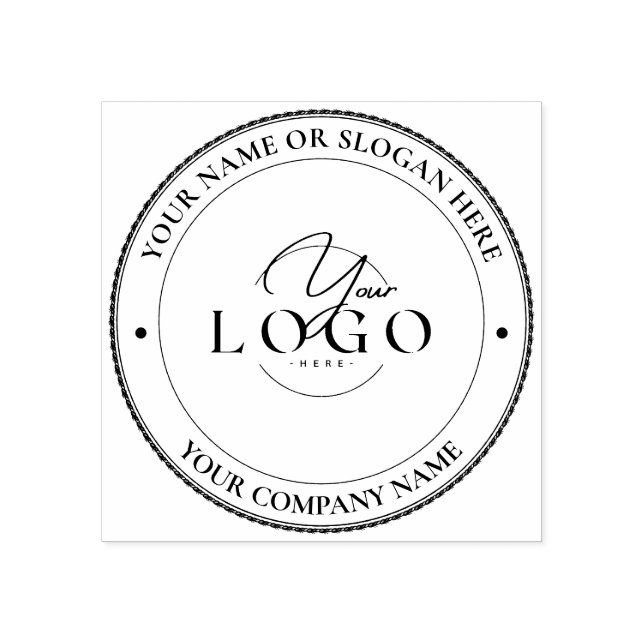 MODERN BUSINESS Personalised Business Logo Address Rubber Stamp (Imprint)